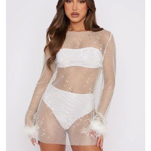 White Fox Boutique Disco Inferno Sparkle Dress Bridal Bach Party